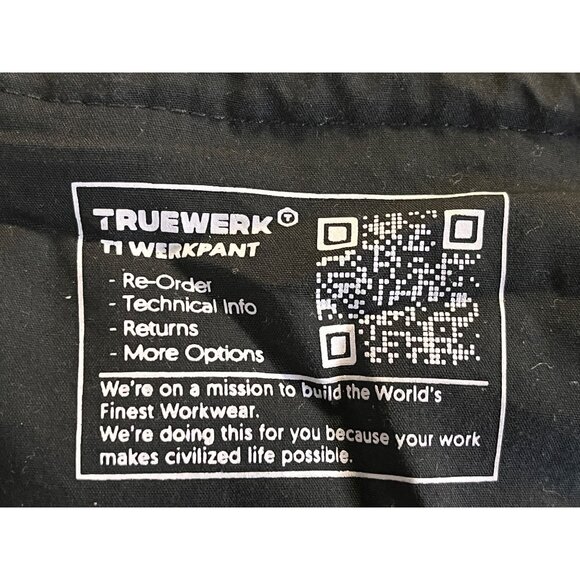 Truewerk Men's T1 Werkpant Sand Brown Cargo Utility Work Pants 38" x 31" - Picture 7 of 8